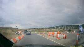 Heads of the Valleys A465 Road construction from dash cam and Timelapse mode.