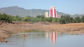 Riverway dredging underway in flood-hit district in Beijing