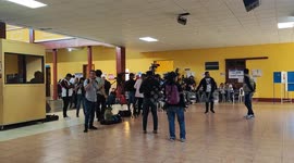 polling station prior to the vote of the presidential candidate of the semilla movement in Guatemala, Bernardo Arévalo