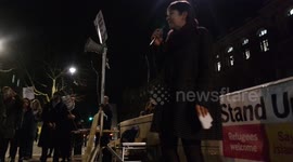Green MP speaks at London rally for Calais 'jungle'
