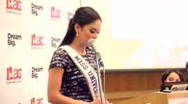 Miss Universe spreads her message in Toronto 