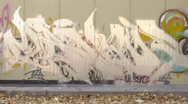 Fixed filming of graffiti walls in Yinchuan City, Ningxia, walking with foreign friends.