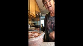 Grandma Breaks Her Knife on Frozen Meatball