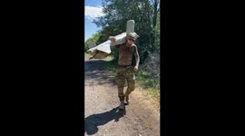 Defiant valor: Ukrainian soldier reclaims skies, capturing downed Russian eagle drone