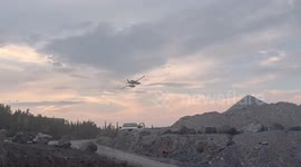 Wildfire Extinguishing Operation in Yellowknife, Canada