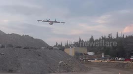 Buffalo Airways Water Bombers Landing on Kam Lake in Yellowknife, Canada