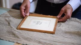 Last ever drawing of Winnie The Pooh by E.H. Shepard found wrapped in a tea towel