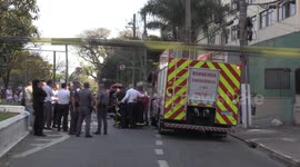 Refrigeration tower catches fire at Hospital das Clinicas in Sao Paulo