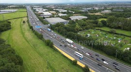 M5 / M4 motorway interchange bank holiday weekend congestion Bristol