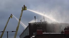 Firefighters extinguish huge blaze at Bow House Business Centre in East London