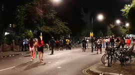 People slowly begin to make their departure from the Notting Hill Carnival