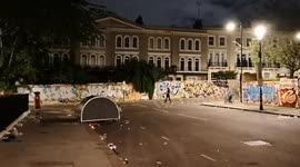 The streets of Notting Hill are left really quite as the events of the day come to an end