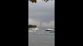 Powerful waterspout off the coast of Rovinj: nature's typhoon unleashed