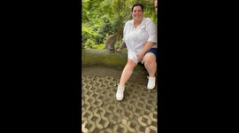 Monkey Tries to Bite Tourist in Bali