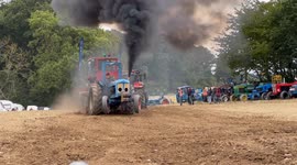 Amazing fun at tractor pulling event at Shrewsbury steam rally event.