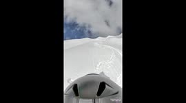 Skier Survives High Speed Avalanche