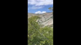 Medieval monastery in Georgia's Mtskheta threatened as rock collapses on its territory