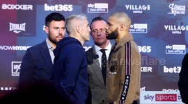 Listen in to what Liam Smith And Chris Eubank Jr said to each other in their stare down