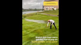 Man pops an Earth Pimple