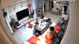 Terrifying moment a power bank explodes next to resting mother in China