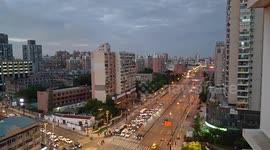 Traffic During The Evening in Shanghai, China