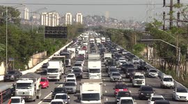 Intense Traffic in The City of Sao Paulo, Brazil