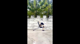 Achieving a full-power back bend on the workout bench