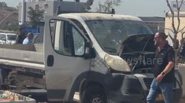 Scene at A Checkpoint in West Bank Where A Hit-and-run Attempt Was Commited