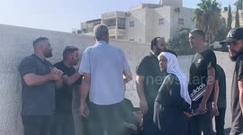 Families of Palestinian school students participate in a protest against several arbitrary measures taken by the Israeli municipality against students in Jerusalem