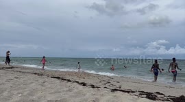 People Cooling Off During Hot Weather in USA