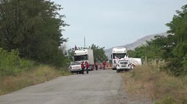 Food Cargo to Be Sent to Karabakh Is Waiting on The Agdam-Khankendi Road, Azerbaijan