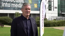 Starmer welcomes UK return to EU Horizon science programme in Macclesfield, UK