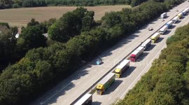 Lorries queue for Dover crossing as police conduct manhunt for escaped prisoner Daniel Abed Khalife in UK