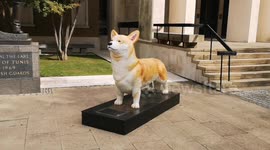 A giant Corgi spotted down Birdcage Walk not far from Buckingham Palace