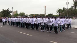 Preparations for the September 7 parade in Sao Paulo, Brazil