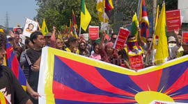 Tibetan youth congress protest against China ahead of G20 Summit in Delhi
