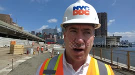File Footage: East Coast Resilience Project Is Under Construction in NY, USA