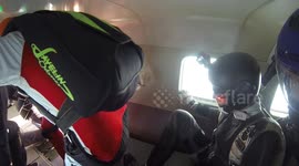 Skydiver Caught On The Plane