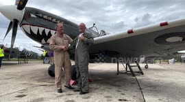 Spitfires fly over south coast for military veteran charity event in UK