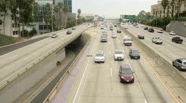 Eternal traffic chaos in Los Angeles, California, United States