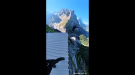 Jumping Off a Roof Halfway Up a Mountain