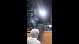 Costumed volleyball: a playful tumble and cheers in Madiun