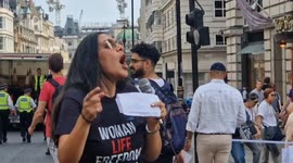 My body, my choice: Thousands of British-Iranians march in London one year after Mahsa Jina Amini's death in police custody