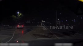 Driver loses temper after idiot boy racers drives across lane with no lights on, Derbyshire, UK
