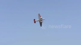 Aeorbatics,The vintage Beech 18 Aircraft Display in Durban at Virginia Airport