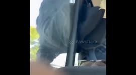 Brazen smartphone thief caught hanging out of minibus window in Moscow