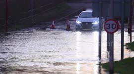 Driving instructor seen taking student through floodwater in Yorkshire