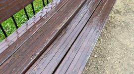 New housing development's kids' play area - a pile of nine logs