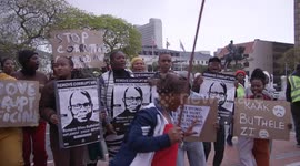 72 hour fast & sleepover against government corruption outside South African Parliament