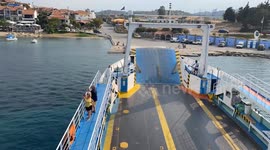 Timelapse of ferry departure from Ammouliani island